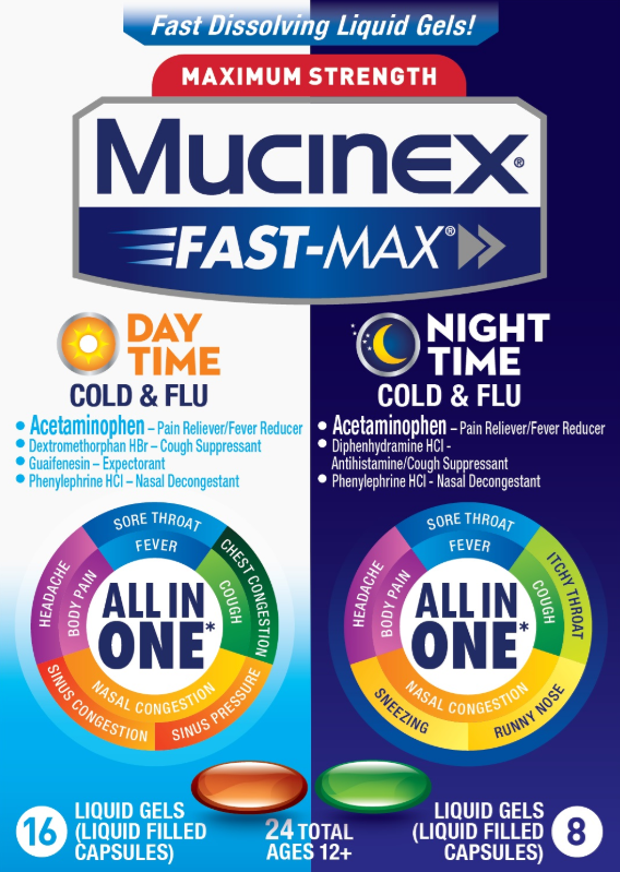 MUCINEX® FAST-MAX® Liquid Gels - Day Night Cold & Flu (Day)